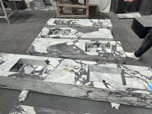 Évier en marbre naturel de taille personnalisée, le plus moderne de 2024, avec MOQ 1 ensemble, prix du mobilier en marbre, meuble-lavabo en marbre pour salle de bain - Product Image 6