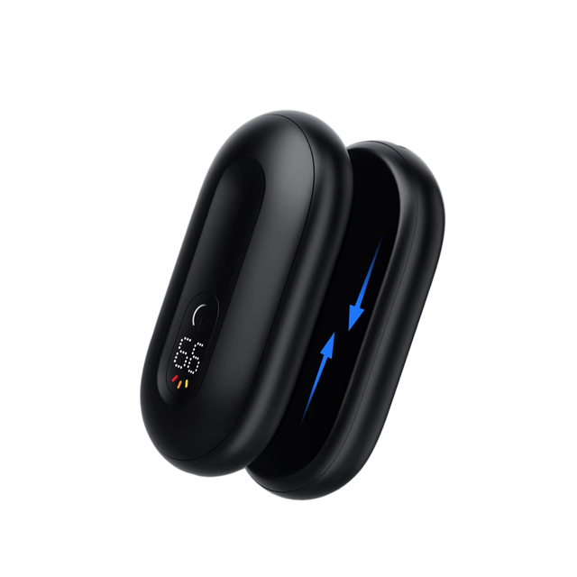 Rechargeable Magnetic Hand Warmer 2-in-1 Portable Type-C 3 Heat Levels LED Display 2000mAh Li-Polymer Battery 3-6 Hours for