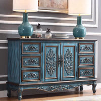 Console de rangement en bois de style rétro américain JINXI pour salon, entrée, chambre, cuisine et salle à manger