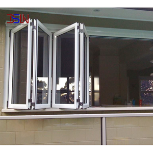 Fenêtre pliante en PVC de haute qualité, insonorisée, double vitrage, pour la construction de maisons et de villas, fournisseur - Product Image 1