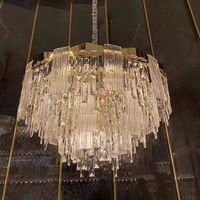 Lámpara de araña de cristal de lujo, moderna, para sala de estar, comedor, borla, dormitorio, habitación, interior, Hotel, hogar, iluminación