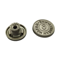 Boutons-pression en alliage de zinc métallique personnalisables de haute qualité, plaqués, lavables, écologiques, accessoires vestimentaires classiques et tendance