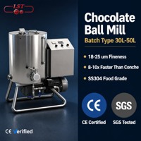 Nouvelle machine à broyer les chocolats en billes LST Mini 30L/50L, type vertical, haute productivité pour la préparation de la sauce aux pistaches et du beurre de noix