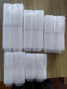 กล่องพลาสติกใส่อาหารแบบสองช่องทรงสี่เหลี่ยม 20 ชิ้น สำหรับใส่ของว่าง ซอส หรือเครื่องปรุงรส ดีไซน์ฝาปิดป้องกันลม - Product Image 6