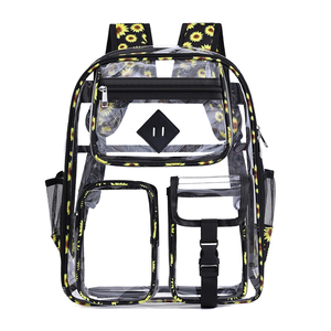 Zaini Unisex Trasparenti Impermeabili in PVC, Borse Scolastiche di Grande Capacità per Studenti Universitari - Product Image 1