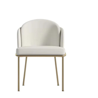 Chaise de salle à manger de luxe haut de gamme en fer de style nordique, design moderne, fauteuil pivotant pour appartement, villa, bureau à domicile et bar.