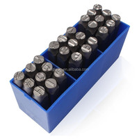 Coffret de tampons nombres/lettres en métal, estampage