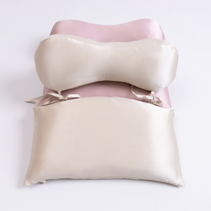 หมอนไหมหม่อนเกรด 6A สีพื้น หมอนรองคอหรูหรา ไส้ใยบัควีท/ใยฝ้าย  พร้อมซับในแบบกำหนดเองได้ - Product Image 3