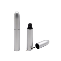 Emballage de mascara en métal aluminium en forme de balle 3ml argent tubes de mascara vides avec brosse