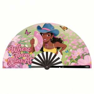 Nuevo Abanico de Mano Portátil de Bambú de 33 cm con Logotipo Personalizado - Product Image 4