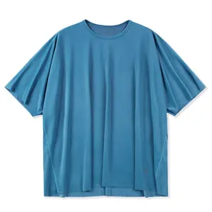 Maden Tùy Chỉnh Logo Giản Dị Hai-Kim Công Nghệ Băng Mỏng Ngắn Tay Sọc Dọc Pit Thanh Thoáng Khí Lỏng T-Shirt Cho Nam Giới