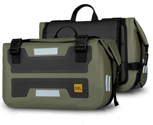 Bolsa de Sillín para Motocicleta Rhinowalk, Bolsa Lateral Impermeable de Gran Capacidad con Reflectores para Motocicleta - Product Image 1