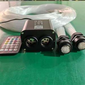 2*10W luce in fibra ottica per auto luce romantica per auto sul tetto simula stelle scintillanti nella luce della stella <span class=keywords><strong>del</strong></span> cielo <span class=keywords><strong>del</strong></span> <span class=keywords><strong>Cinema</strong></span> Home Theater - Product Image 4