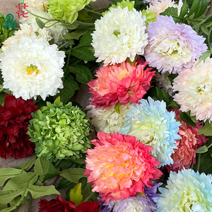Peonías marroquíes de seda, flores artificiales para decoración de bodas, centro de mesa para hoteles y restaurantes - Product Image 5