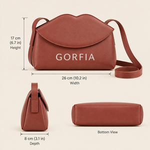 Sac à bandoulière en cuir PU de luxe élégant en forme de bouche de poisson, sac à main personnalisé avec logo, fabricant OEM - Product Image 4