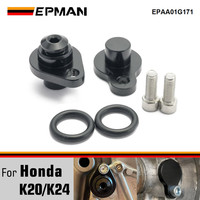 EPMAN Für Honda K20 K24 Aluminium ölkühler Kühlmittel-Blindstecker-Kit-Vorschub & Rücklauf EP3 DC5 FN2 EPAA01G171