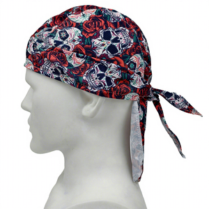 Durags Wave Cap entièrement personnalisés imprimés en velours étoilé, en polyester respirant et absorbant, pour le sport, le ski, réglables, légers, pour la plage et les fêtes - Product Image 1