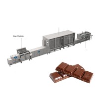 Eén-shot chocolade afzetmachine productielijn 1D 2D 3D afzetten meerkleurige vulling noten fruit SS304 PLC touchscreen bediening