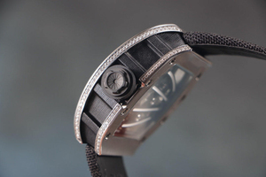 Montre classique incrustée de diamants de haute qualité, boîtier en acier inoxydable, montre en toile, montre décontractée pour homme, montre tourbillon - Product Image 6