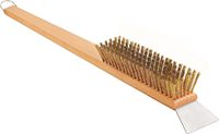 Brosse-raclette jetable en acier inoxydable et bois, forme carrée, pour four à pizza, avec logo personnalisé, compatible lave-vaisselle et four