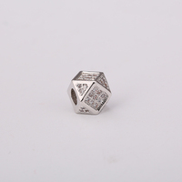 Juya — perles en laiton, cubique, pour la fabrication de bijoux, création artisanale, perles en CZ, espaceurs de pavage, perles Polygonal à gros trous pour le bricolage