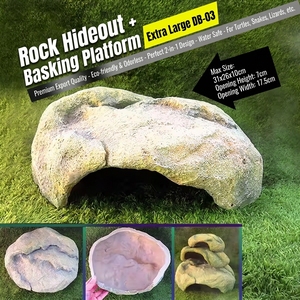 Abri extra large en résine pour reptiles, cachette pour serpents, abri pour terrarium pour python <span class=keywords><strong>ball</strong></span>, habitat pour lézards, gecko léopard, <span class=keywords><strong>dragon</strong></span> barbu - Product Image 1