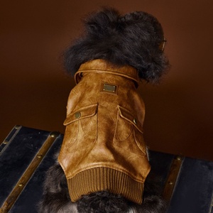<span class=keywords><strong>Hot</strong></span> Selling Brown Luxus Hunde mäntel Haustier Kleidung Haustier Jacke Winterkleid ung für Hunde - Product Image 4