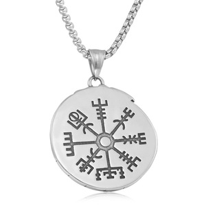 Collar Vikingo con Colgante Triangular de Acero Inoxidable, Geométrico, Unisex, 280757 - Product Image 2