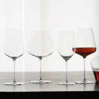 Ultradun kristallen wijnglas van drie karaat, modern, geheel uit één stuk gevormd, dunne steel, voor restaurant, Bourgondische wijnproeverij