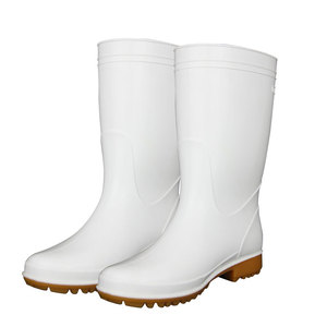 rubber boots white