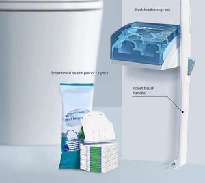 <span class=keywords><strong>Brosse</strong></span> de toilette jetable biodégradable écologique avec têtes de nettoyage remplaçables pour salles de bain domestiques - Product Image 1