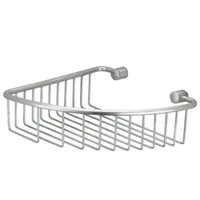 Panier d'angle de salle de bain en acier inoxydable en forme de triangle en métal Étagère de douche Support organisateur de rangement mural