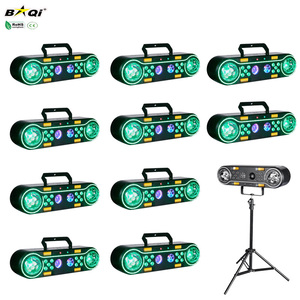 Sistema di Illuminazione Portatile, Luci <span class=keywords><strong>Radio</strong></span> 8in1, Lampada con Supporto, Attrezzatura Professionale LED con Effetto Fascio Luminoso, Barra Par per DJ e Palcoscenico con Supporto - Product Image 1