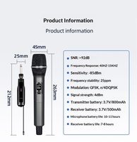 Mikrofon Nirkabel Isi Ulang BHA BH-01 Model Pribadi Kualitas Stabil untuk Bernyanyi 2.4G Harga Grosir Pabrik OEM CE FCC