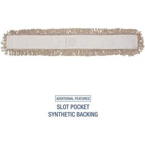 Tête de balai serpillère Boardwalk 1048 en coton anti-poussière 48 x 3, rectangulaire, blanche, pour équipement de nettoyage, avec poignée en plastique à emballage manuel pour usage domestique - Product Image 4