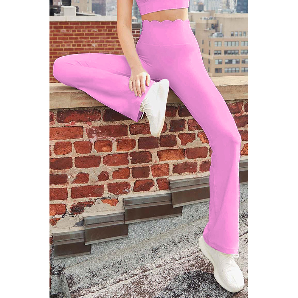 legging évasé rose vapeur