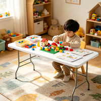 Table de jardin résistante au vent, table d'extérieur pour enfants, table pliante d'extérieur
