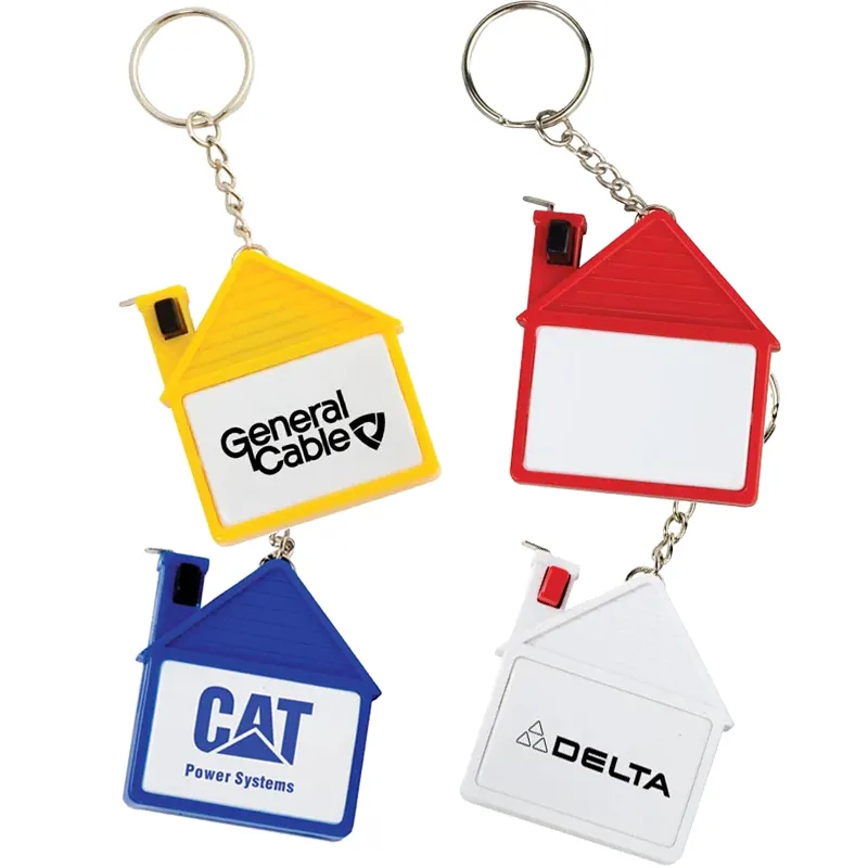 OEM Mini House Shaped Retractable Steel Tape Measure with Sticker