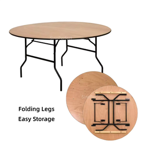 OEM ODM <b>Outdoor</b> Restaurant Wedding Round Catering Banquet Folding <b>Table</b> Durable Stable Foldable <b>Table</b> for <b>Outdoor</b> Parties - Product Image 1