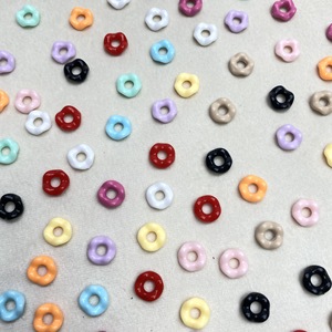 Cuentas espaciadoras acrílicas onduladas apilables de colores para accesorios de joyería DIY y materiales de abalorios - Product Image 2