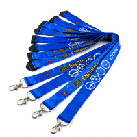 Lanière de cou personnalisée par sublimation, double face, couleur intégrale, porte-badge en polyester pour événements, conférences, salons professionnels