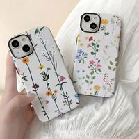 Coque de téléphone Simple Flower Vignes pour iPhone 17 16 15 14 13 12 11 Pro Max Plus X XR XS Air Protective Anti-fall Cover