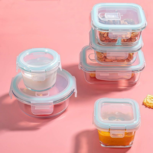 Transparent Divided <b>Lunch</b> <b>Box</b> with Lid Microwave Refrigerator Safe Large Capacity Fresh Keeping <b>Box</b> - Product Image 2