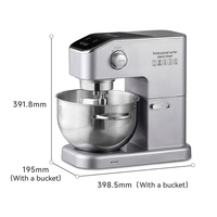 Batteur sur socle de cuisine avec boîtier métallique, machine à pâtisserie rétro, mélangeur alimentaire électrique domestique 800W, batteurs sur socle