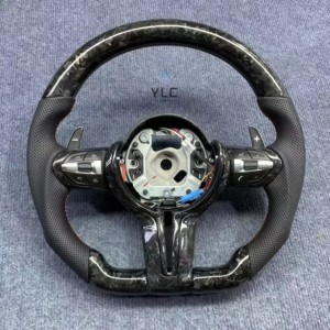Volante Deportivo de Cuero Negro YLC M Performance Compatible con <span class=keywords><strong>BMW</strong></span> 320 <span class=keywords><strong>525</strong></span> F10 F20 F30 F15 F25 F07 F01 F82 M3 M4 M5 M6 - Product Image 1