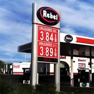 Özelleştirilebilir çelik yapı benzin istasyonu Billboard pilon işareti özel tasarım benzin istasyonları için elektronik işareti açtı - Product Image 5