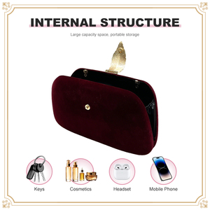 Sac de soirée élégant en diamant HC1233 pour femmes, sac à main de luxe scintillant pour fête de mariage avec <span class=keywords><strong>ceinture</strong></span> chaîne dorée amovible - Product Image 6