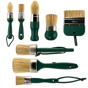 Pinceaux à peinture en poils naturels en gros, manche en bois, pour meubles, murs, bricolage, artisanat, fournitures artistiques - Product Image 1