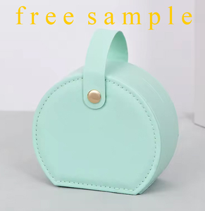 Free Sample Round Jewelry <b>Storage</b> Case Custom Logo Small Leather Jewelry Box for Women Eco-friendly Outdoor Travel Bag - Product Image 1