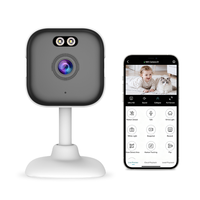 Mini caméra de surveillance sans fil pour bébé, sécurité intérieure, 2MP, audio bidirectionnel, 1080P HD, WiFi 2.4G pour bébé et animal de compagnie, vision nocturne
